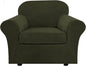 H.VERSAILTEX Rich Velvet Stretch 2 Piece Cover Chair Slipcover Sofa Cover by HVERSAILTEX