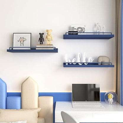 RYOFOBETTO Floating Shelves, Bathroom Decor Shelves Over Toilet, Farmhouse Wall - Image 2