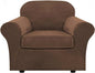 H.VERSAILTEX Rich Velvet Stretch 2 Piece Cover Chair Slipcover Sofa Cover by HVERSAILTEX