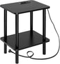 FORAOFUR End Table with Charge Station, Narrow Side Table by FORAOFUR