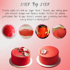 Confect Red Fondant | Vibrant Edible Cake Fondant for Christmas & Special Occasions | Easy to Roll, Smooth Texture | Ideal for Cake Decorating & Cupcakes | Vegan & Gluten-Free – 8.8 Oz