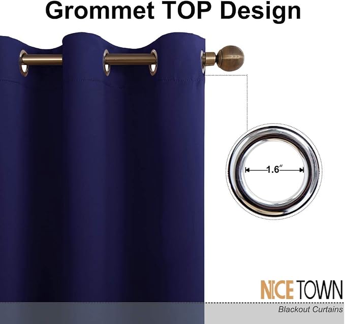 NICETOWN Blackout Wide Sliding Door Curtains - Image 2