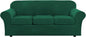 H.VERSAILTEX Modern Velvet Plush 4 Piece High Stretch Sofa Slipcover Sofa Cover by HVERSAILTEX