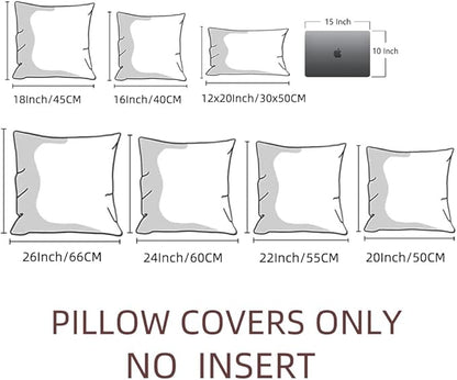 Fancy Homi Set of 2 Light Blue Big Decorative Throw Pillow Covers 24x24 Inch - Image 6