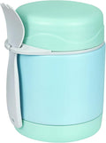 10oz Soup Thermo for Hot Food Kids,Lunch Thermo Kids Food Jar with Spoon Hot Insulated Food Containers,Leak Proof Stainless Steel Wide Mouth Lunch Food Thermo Jar for School(Mint-Green)