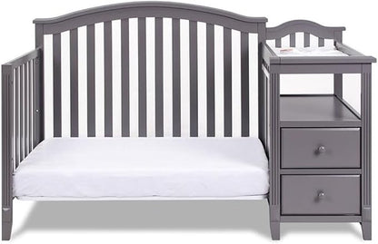 Pemberly Row 4-in-1 Convertible Crib and Changer, Sustainable Gray Pine Wood - Image 9