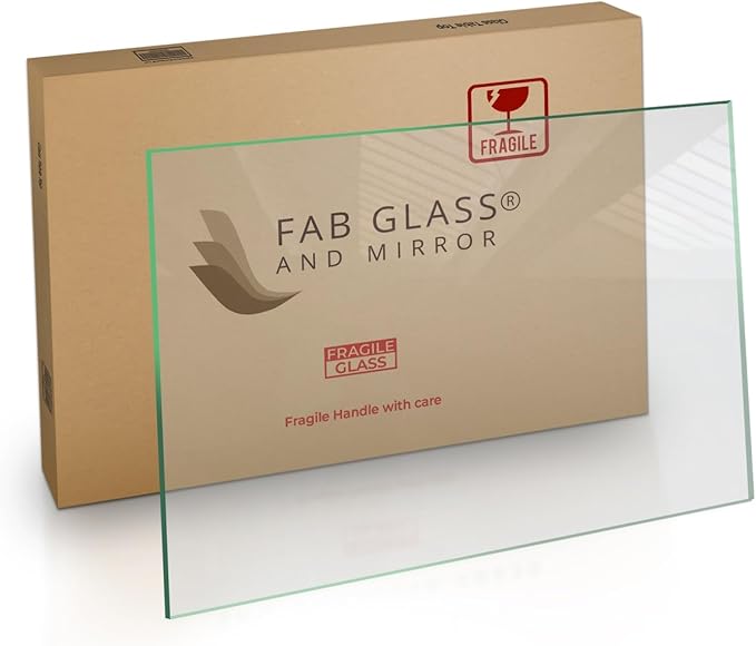 Fab Glass and Mirror Tempered Glass Table Top 42x72 Inch Rectangle 1/4" Thick Clear Furniture Protector with Flat Polish Edge Eased Corners for Coffee Dining Tables Desks