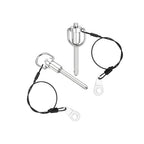 uxcell 1 Pcs Quick Release Pin, 1/4" x 1.57"(Dia. x L) Push-Button Ball Locking Pin 304 Stainless Steel Ring Handle Locking Pin with Wire for Audio Bimini Top Marine, Silver