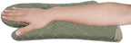 17 Inch Extra Long Heat Resistant Oven Gloves New Cotton Oven Mitts Kitchen Gloves High Temperature Cooking Tool BBQ Gloves (17" Green)