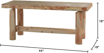 Live Edge Log Coffee Table — Rustic Furniture — Pine & Cedar Rustic Coffee Table - Image 2