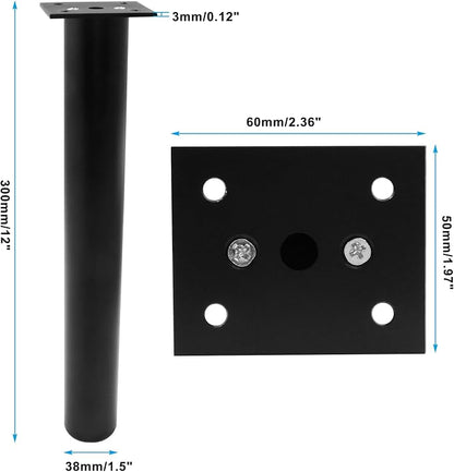 Set of 4 Aluminum Alloy Furniture Legs 12 Inch Height, 1.5 Inch Diameter - Image 2
