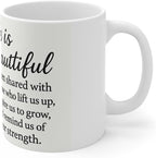 11 OZ Novelty Coffee Mugs - Christmas Gift (Inspirational Floral)