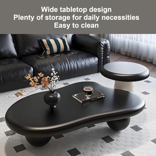 Eco-Friendly Vintage Cream Coffee Table – Sturdy Round Legs, Smooth Finish - Image 7