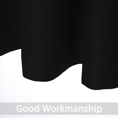 Yakamok Black Room Darkening Window Curtains 52x36 Inch - Image 2