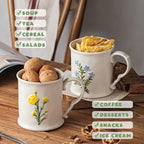 Ceramic coffee Mugs, Set of 1 Yellow Flower - 12oz, Hand-Painted, Microwave heating and dishwasher cleaning available, Ideal for Daily Brews