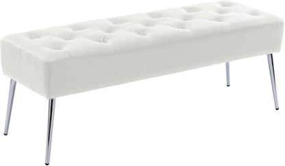 DUHOME Button-Tufted Ottoman Bench, Upholstered Footrest Stool Rectangular by DuhomeElegantLifestyle
