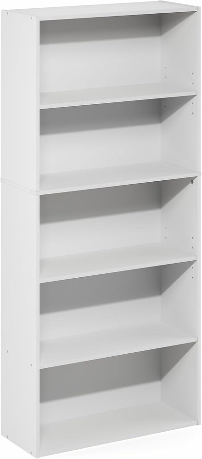 Furinno Jaya Book Shelf, 5-Tier Bookshelf, 52 Inch Tall Standing Bookcase - Image 5