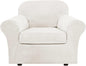 H.VERSAILTEX Rich Velvet Stretch 2 Piece Chair Cover Chair Slipcover Sofa Cover by HVERSAILTEX