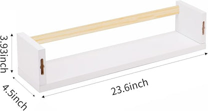 Fixwal Nursery Book Shelves, 23.6 Inch Floating Bookshelves - Image 3