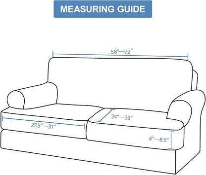 CUCRAF T Cushion Sofa Cover 3 Piece Loveseat Slipcovers, Soft Thick Velvet - Image 2