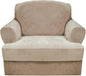 CUCRAF T Cushion Sofa Cover 2 Piece Armchair Slipcovers, Soft Thick Velvet by CUCRAF