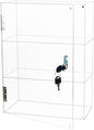 Acrylic Display Case with Lock Key, 3 Shelf Locking Countertop Display Case by Tozcozus