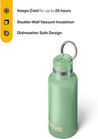 RTIC 16oz Journey Bottle Metal Stainless Steel Vacuum Insulated, BPA Free, Reusable, for Water, Hot and Cold Drinks, Travel, Sports, Camping, Sage