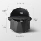Coffee Knock Box Espresso Grounds - CAFEMASY Home Use Epsresso Accessories Unique Design Diamond Shape Mini Knock Box with Espresso Cleaning Brush