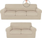HunnmingRe Sofa Covers for 3 Cushion Couch Stretch Sofa and Loveseat Covers Set by HunnmingRe