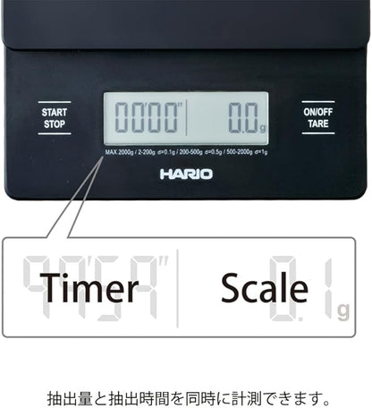 Hario V60 Drip Scale, Black (New Model)