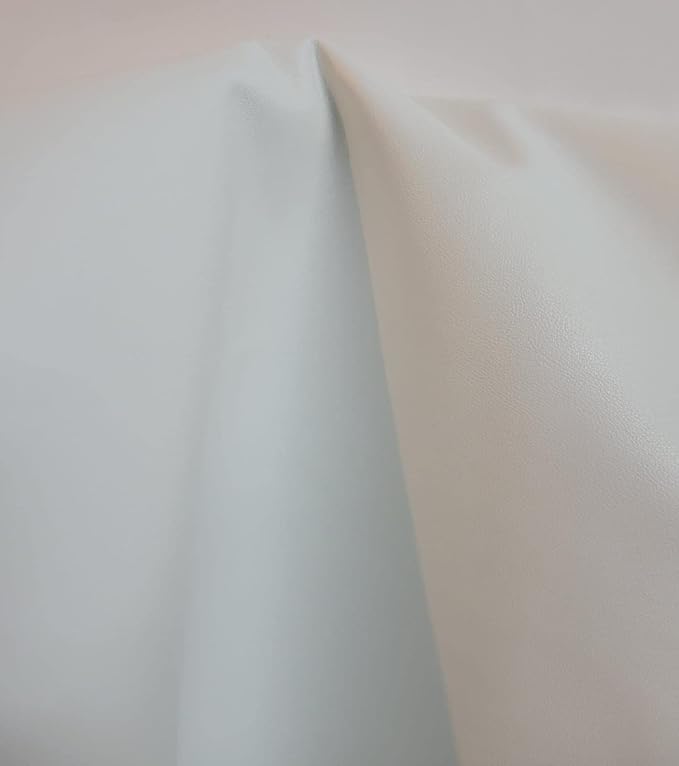 White Soft Faux Vegan PU Leather by The Yard Synthetic Pleather 0.9 mm Nappa - Image 4