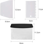 Dough Scraper Plastic Bench Scraper, Dough Scraper Tool Dough Cutter, Flexible Bench Scraper for Making Bread Pizza, 4 PCS