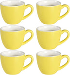 homEdge Mini Procelain Espresso Cup, 3 Ounces / 90 ml Tiny Coffee Mugs Demitasse for Espresso, Tea- Yellow