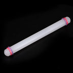 HARFINGTON Fondant Rolling Pin 13 Inch x 0.98 Inch Adjustable Guide Rings Non-Stick PP Plastic Fondant Roller Dough Roller Kitchen Decorating Tools for Cookie Pastry Pizza Clay