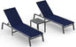 Ciokea Aluminum Foldable Lounge Chairs Set of 2 by CIOKEA