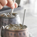 Stainless Steel Short Straws 5 1/2 Inches - 32 pcs - Reusable Drinking Straws - Good for Cocktail, Party, Juices, Ice Coffee