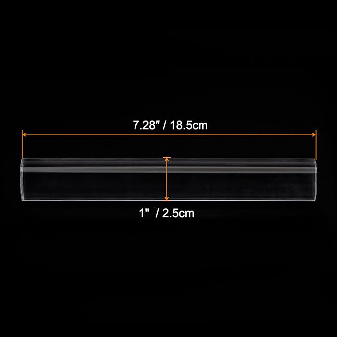 HARFINGTON Acrylic Clay Roller 7.28 Inch x 1 Inch Solid Non-Stick Plastic Round Tube Roller Polymer Clay Rod Fondant Rolling Pin for Shaping, Sculpting, Modeling DIY Crafts, Transparent