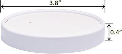 100 Count Paper Lids for Belinlen 5oz/6oz/8oz/12oz/16oz Paper Ice Cream Cups, Hot/Cold Soup Cups‘s Lids