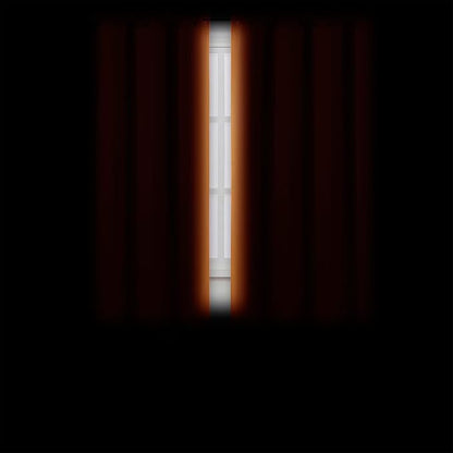 Orange Blackout Curtains/38 x 54 Inch/Set of Two Panels Grommet Living Room - Image 3