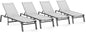 Patio Chaise Lounge Chair Set of 4, Foldable Lounge Chair by CIOKEA