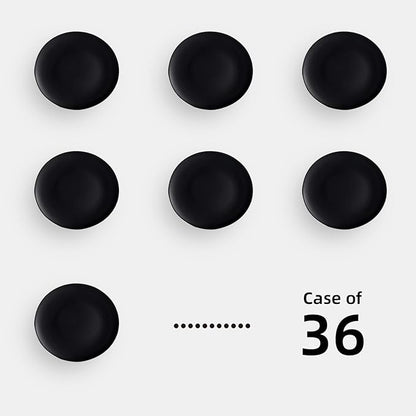 Stoneware Coupe Commercial Grade Dinnerware, Matte Black Plate 7.25", Case of 36