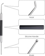 Latte Art Set (3 Tools) for Latte Art, Cappuccino and Espresso, SANTOW Espresso Latte Art Tools, Spoon & Lance, Spatula & Spike and Knob & Hook Decorating Pen Set 3 Pieces