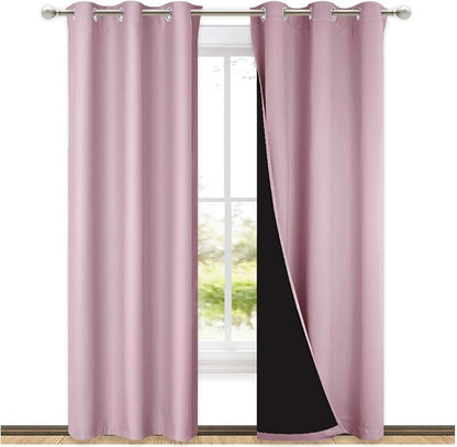 NICETOWN 100% Blackout Window Curtain Panels, Heat and Cold Blocking Drapes by NICETOWN