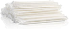 [400 Pack] Compostable Short Paper Straws Individually Wrapped, 5.75" x 0.24", Dye-free White - Great for Kids, Milk Cartons, Cocktail & Coffee