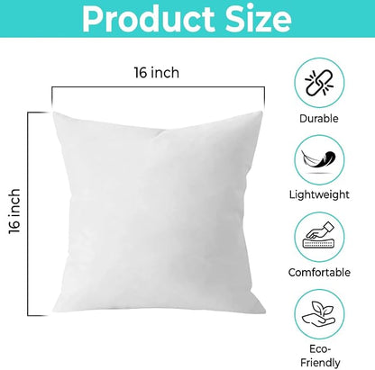 QUBA LINEN Throw Pillow Inserts, 16x16 Inches - Image 2