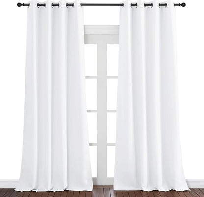 NICETOWN White Room Darkening Curtain 95 inches Long by NICETOWN
