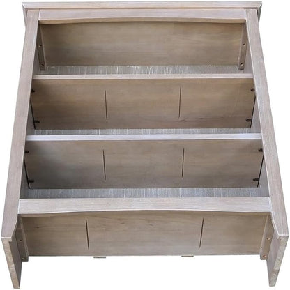 IC International Concepts, Shaker Solid Wood Bookcase, 2 Adjustable Shelves - Image 6