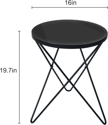 HLR Modern Round Side Table, End Table - Image 2