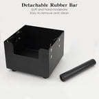 Espresso Knock Box, Stainless Steel Coffee Bag Container, With Steel Bracket And Noise Reducing Rubber Ring (M)