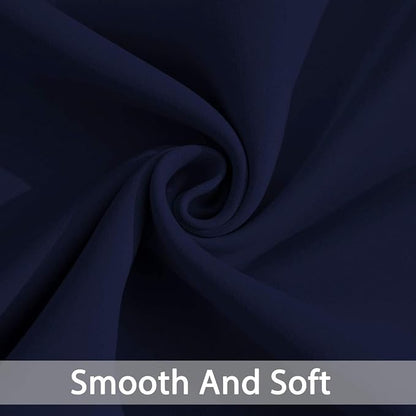 Yakamok Navy Blue Room Darkening Curtains 84 inch Sliding Door Drapes | 1 - Image 5